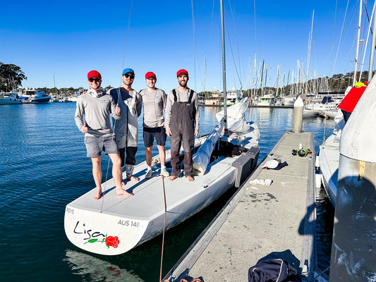 Jack Abbott and his team on board Lisa Rose at the Mick Hole Regatta